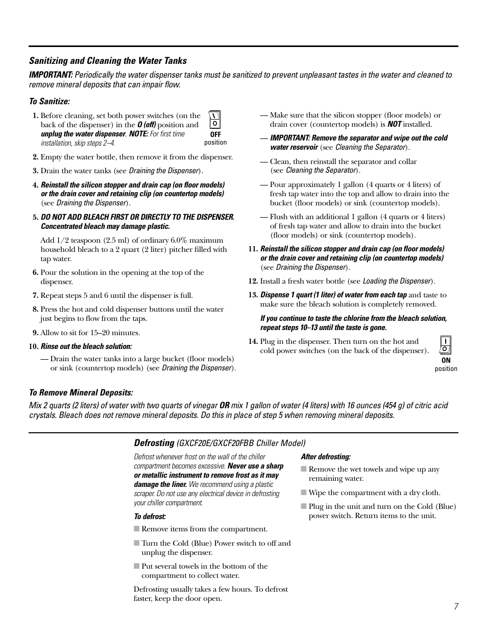 GE GXCF20E User Manual | Page 7 / 28