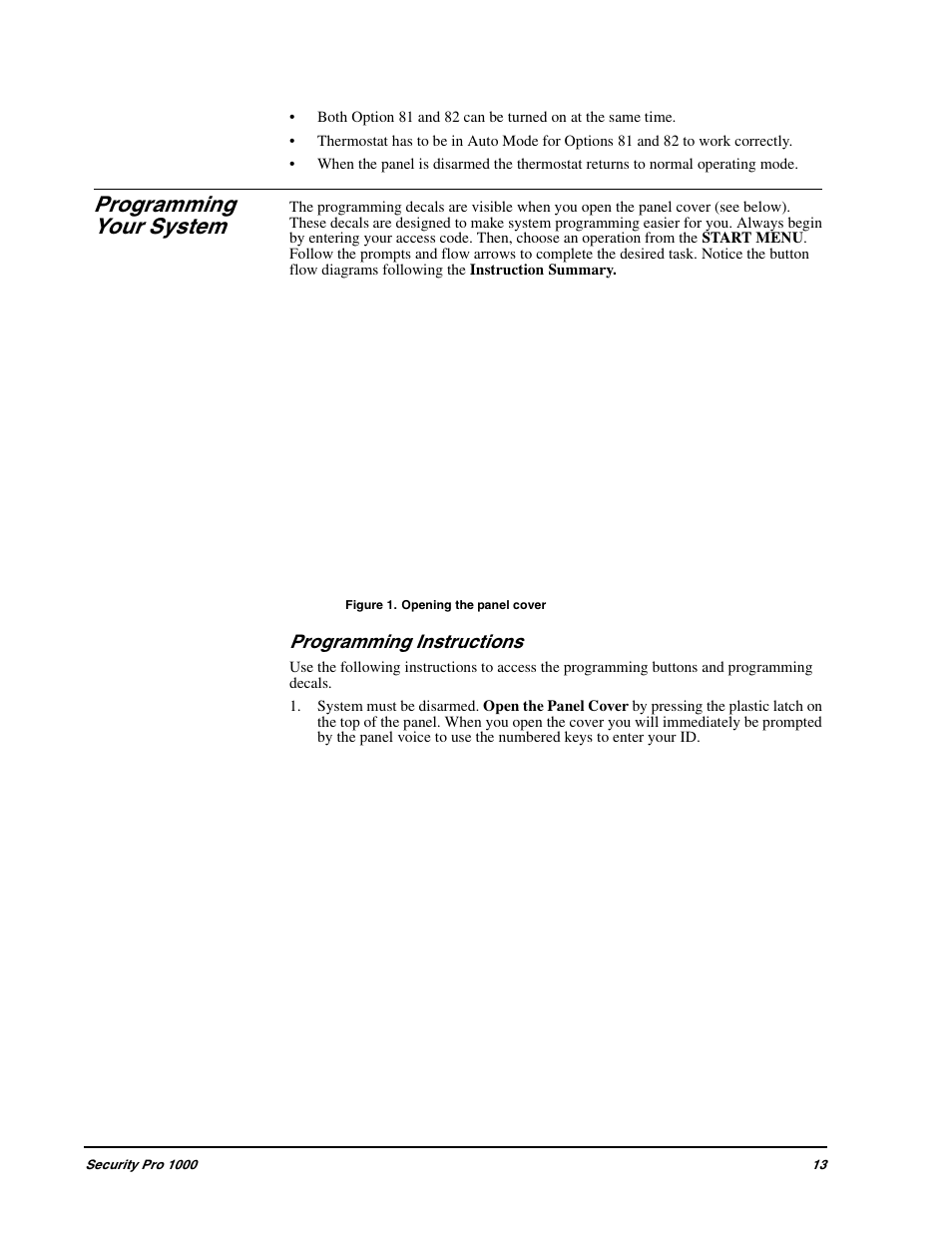 Programming your system | GE 1000 User Manual | Page 19 / 36