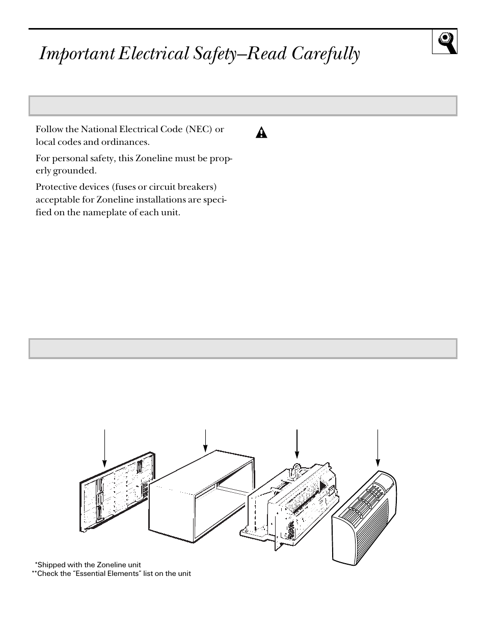Important electrical safety, Important electrical safety—read carefully | GE ZONELINE 3200 User Manual | Page 11 / 24