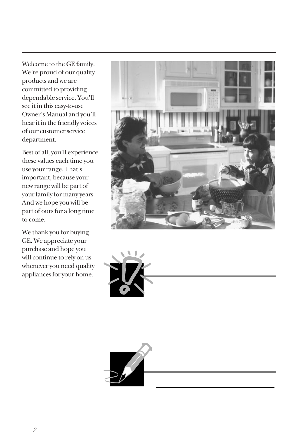 Important | GE 49-8827 User Manual | Page 2 / 60