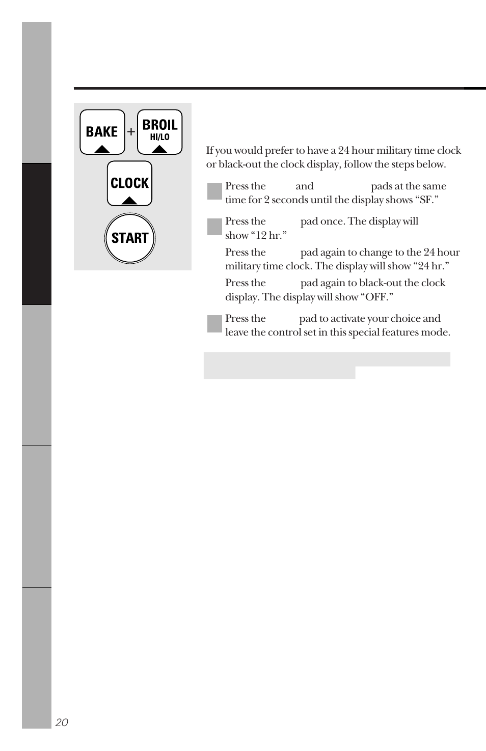 Special features of your oven control | GE 49-8827 User Manual | Page 20 / 60