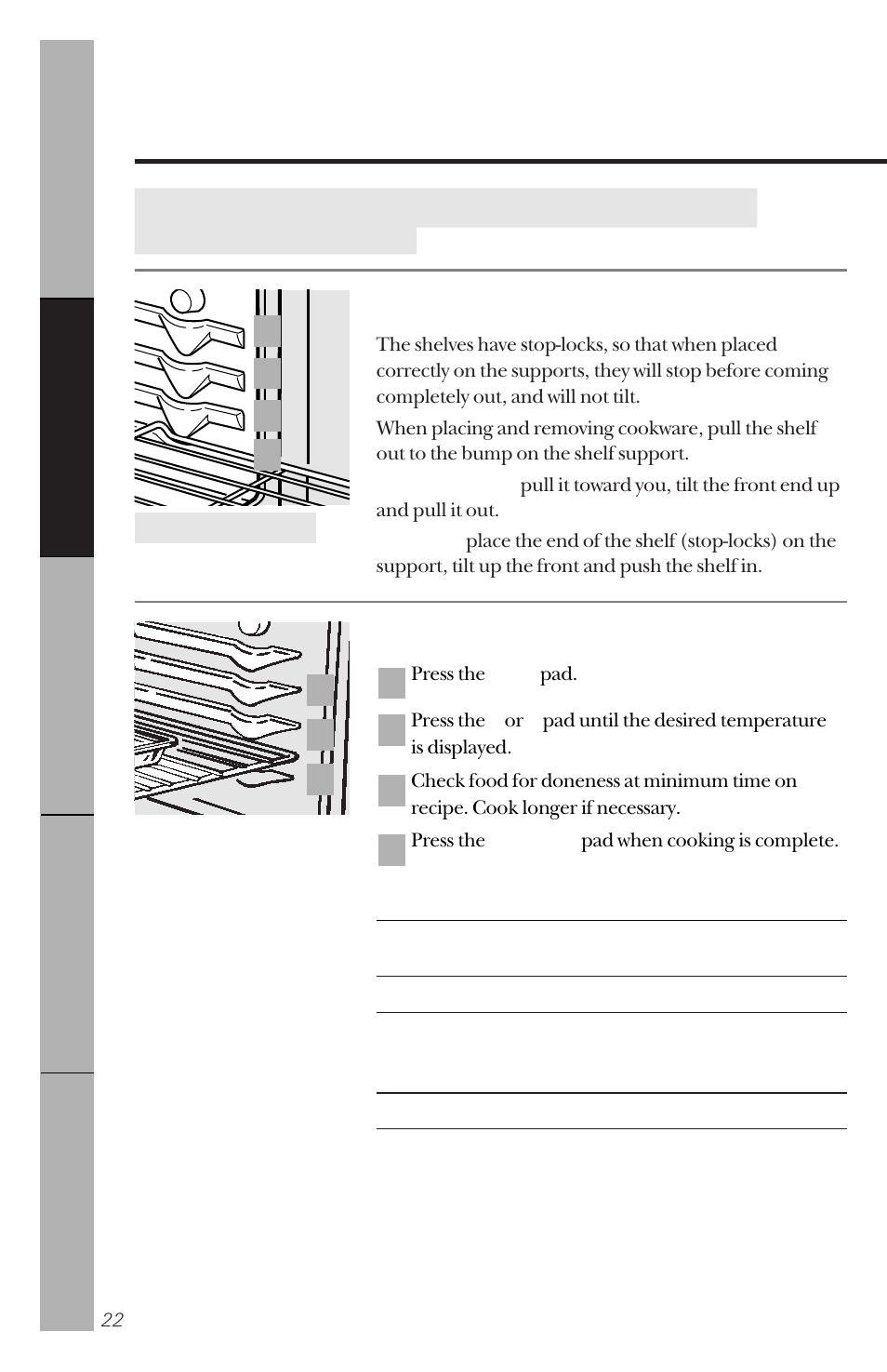 Using the oven, Ab c d, Ab c | GE 49-8827 User Manual | Page 22 / 60