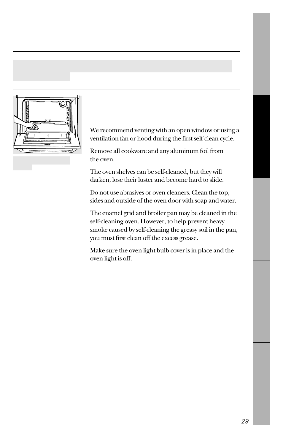 Care and cleaning, Care and cleaning –41, Using the self-cleaning oven | GE 49-8827 User Manual | Page 29 / 60
