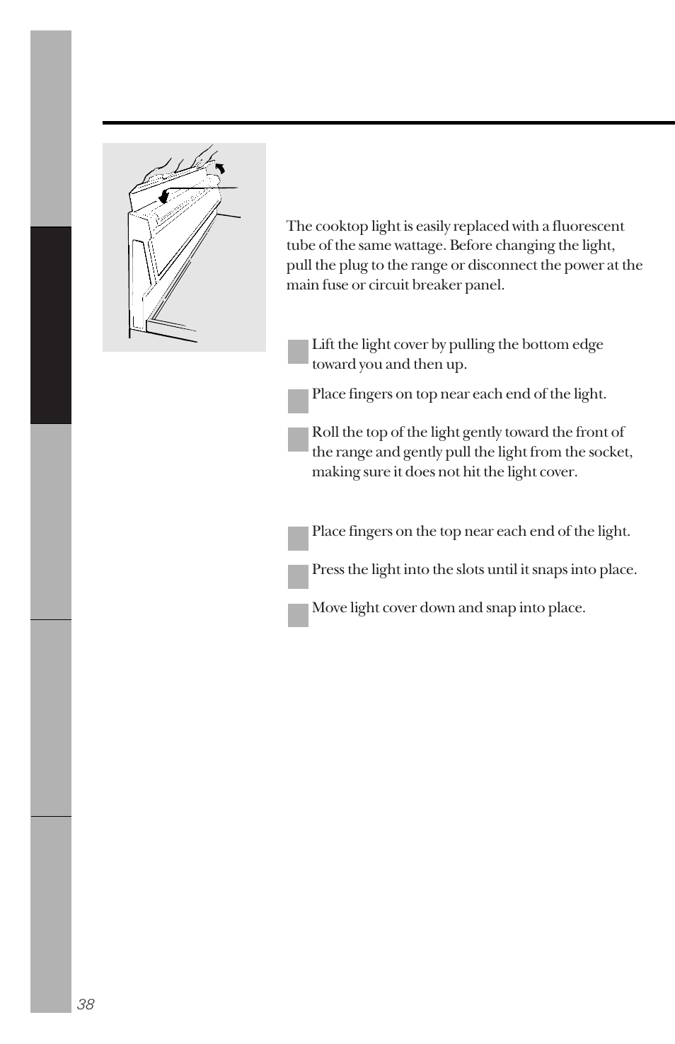 Care and cleaning of the range | GE 49-8827 User Manual | Page 38 / 60