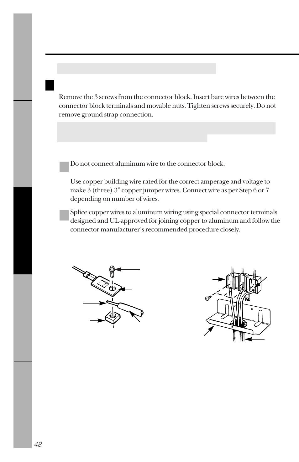 Ba 6, Installation of the range | GE 49-8827 User Manual | Page 48 / 60