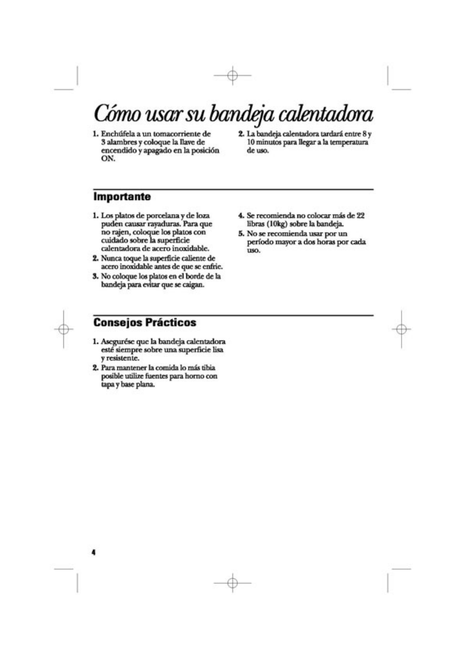 Cómo шаг su ьатища calentadora, Importante, Consejos prácticos | GE 169048 User Manual | Page 10 / 12