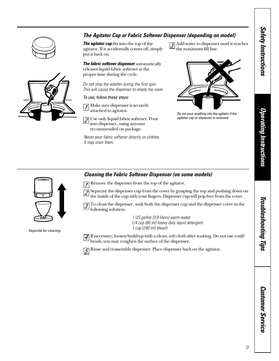 GE WWSR3130 User Manual | Page 9 / 16