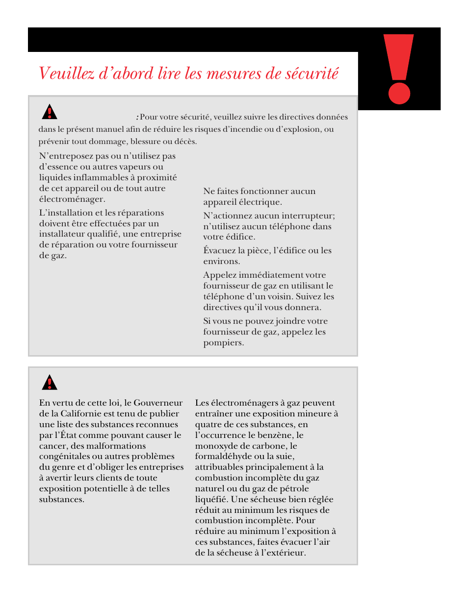 Veuillez d’abord lire les mesures de sécurité, Mesures de sécurité importantes | GE UPSQ495ET User Manual | Page 26 / 74