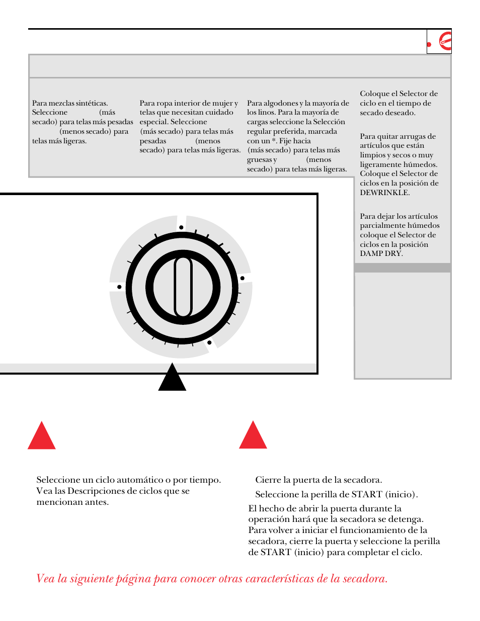 Descripciones de ciclos | GE UPSQ495ET User Manual | Page 57 / 74