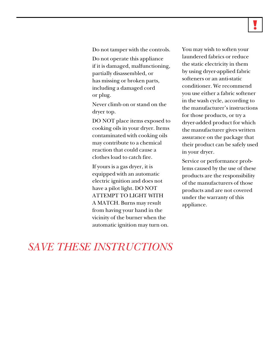 Save these instructions | GE UPSQ495ET User Manual | Page 7 / 74