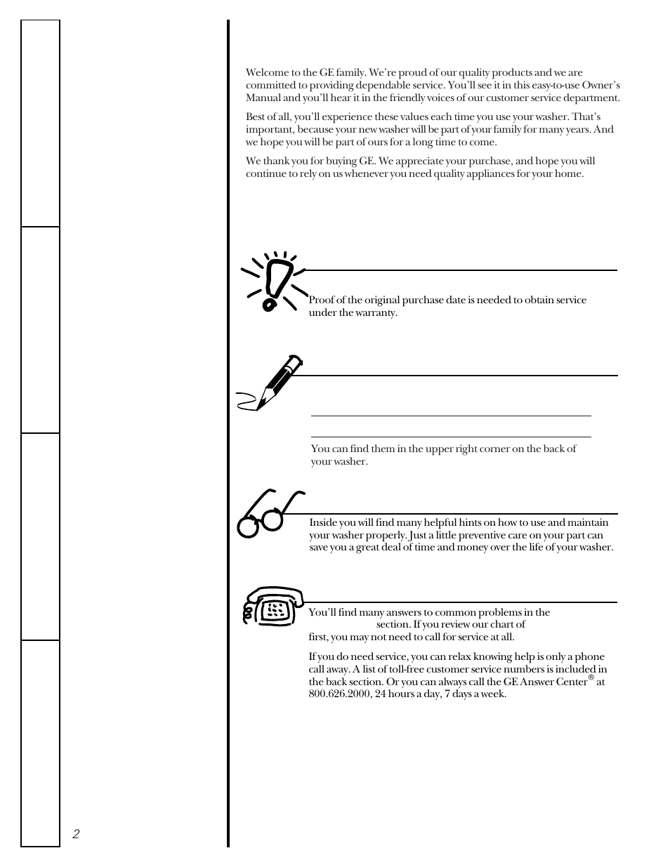 GE WCXR1070 User Manual | Page 2 / 16