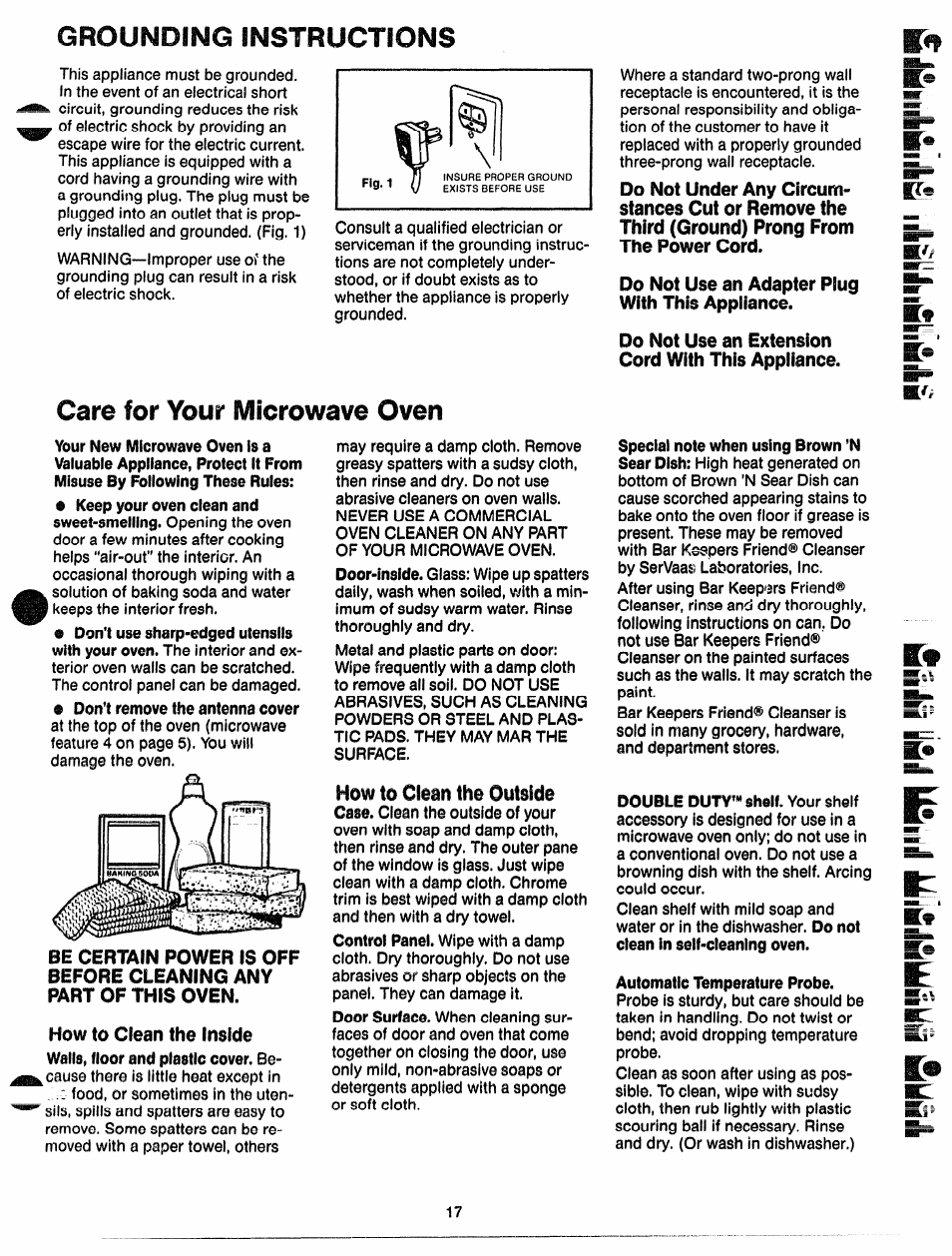 Care for ycur micrcwave oven | GE 49-4562 User Manual | Page 16 / 23