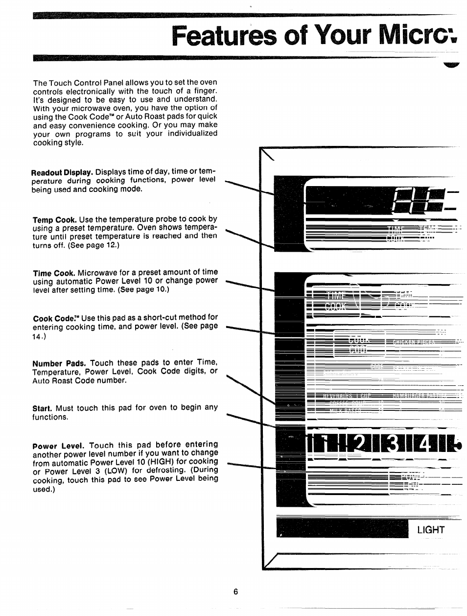 Reaiures oi lour iviicru | GE 49-4562 User Manual | Page 6 / 23