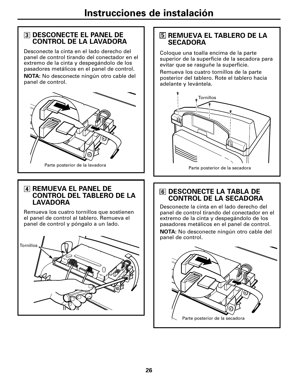 Instrucciones de instalación | GE Dryer User Manual | Page 60 / 68