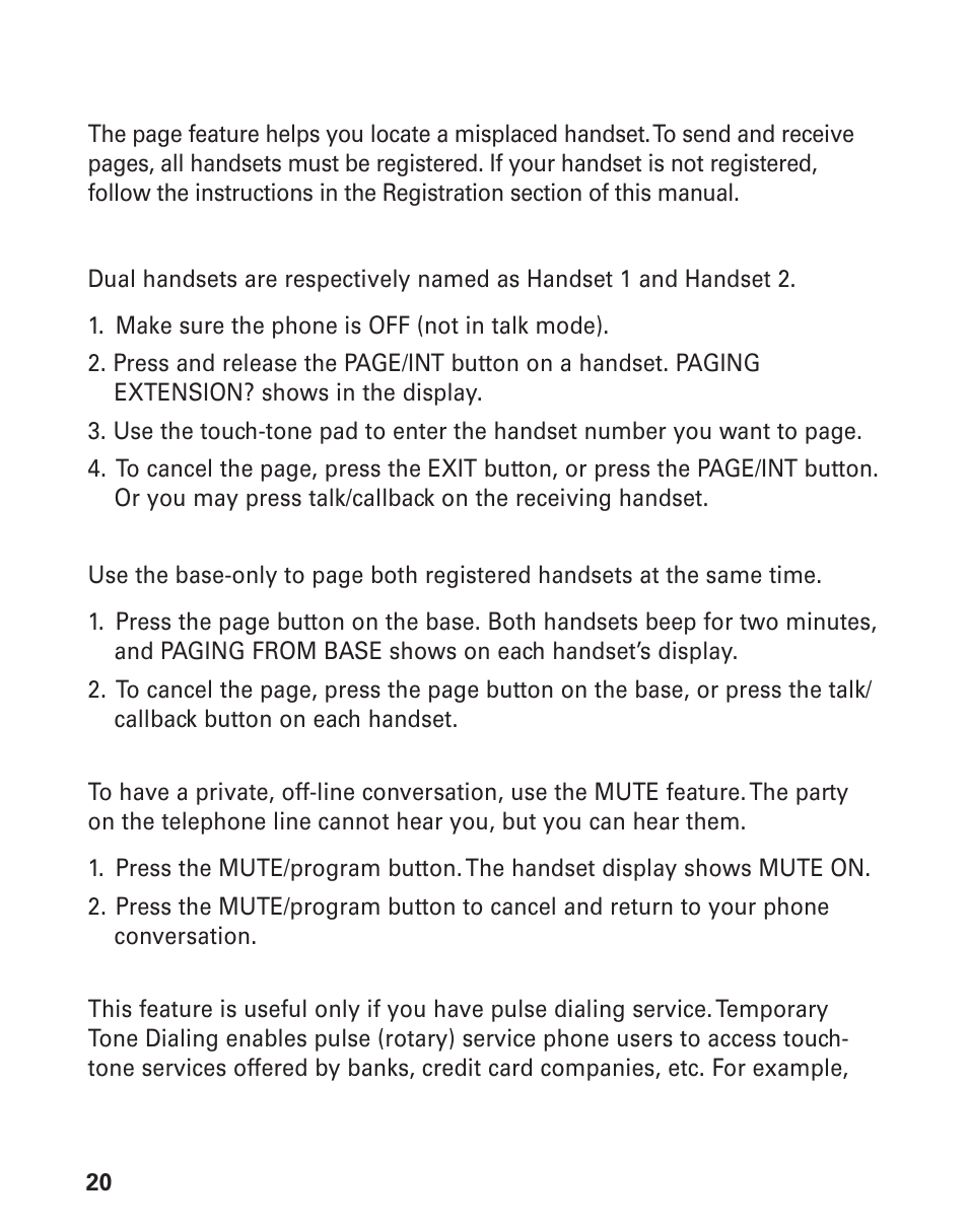 GE 21008 User Manual | Page 20 / 88