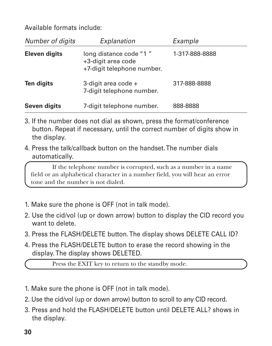 Cid r | GE 21008 User Manual | Page 30 / 88