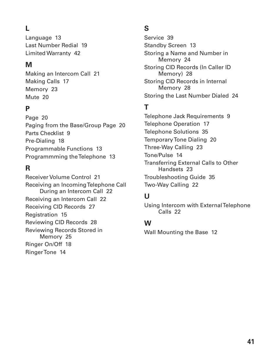 41 l | GE 21008 User Manual | Page 41 / 88