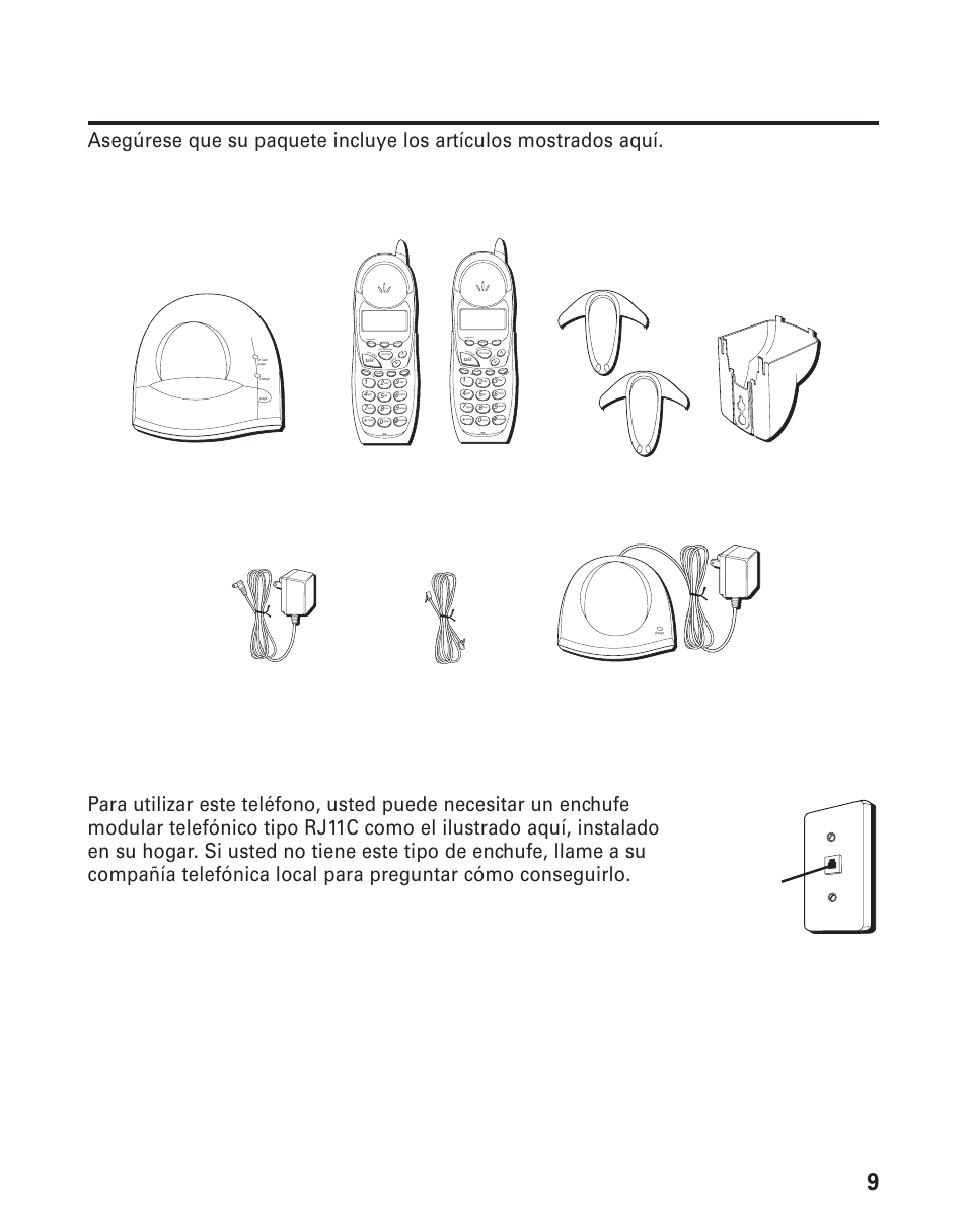 Ista, Artes, Equerimientos | Nchufe, Ringer page flas h redial, Del et e in t, Del et e | GE 21008 User Manual | Page 53 / 88