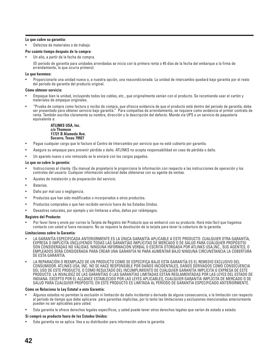 Arantía, Imitada | GE 21008 User Manual | Page 86 / 88