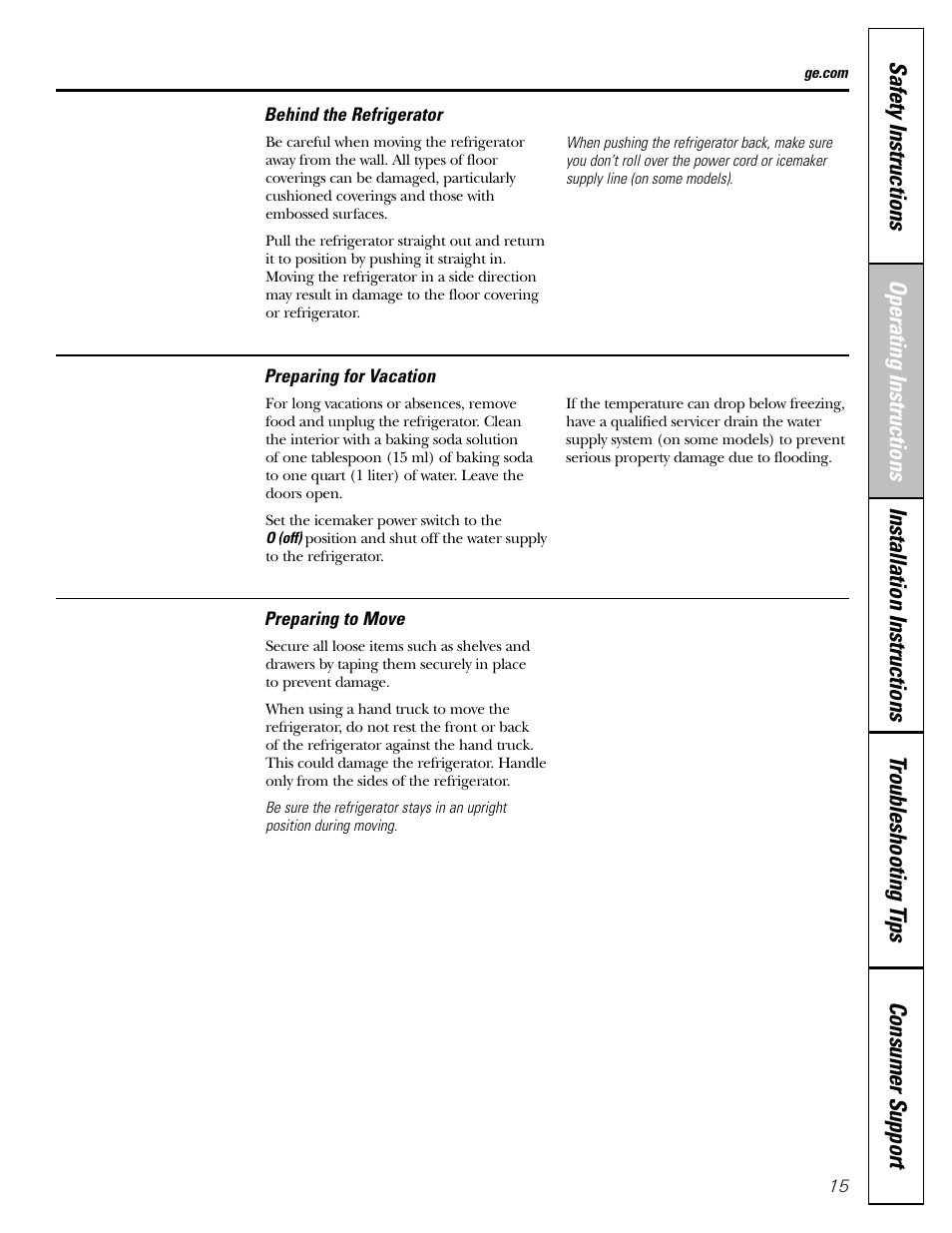 GE 23 User Manual | Page 15 / 112