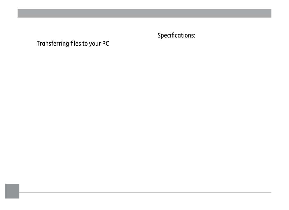 Appendices | GE G2 User Manual | Page 10 / 106