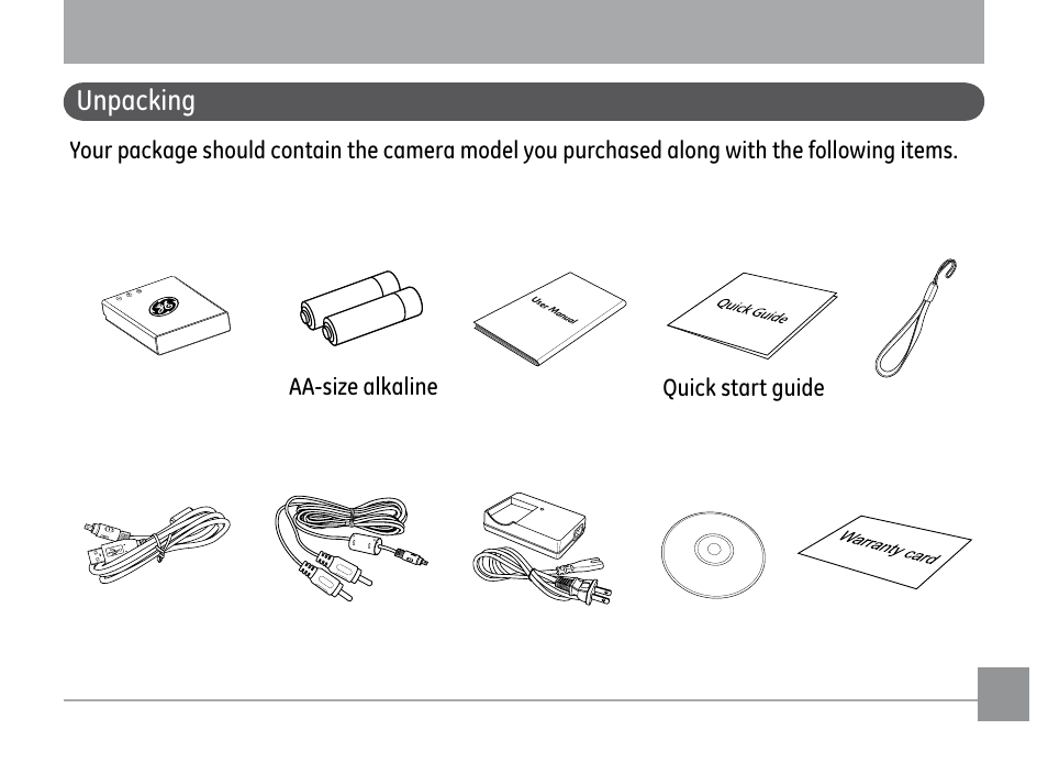 Getting ready, 8qsdfnlqj | GE G2 User Manual | Page 11 / 106