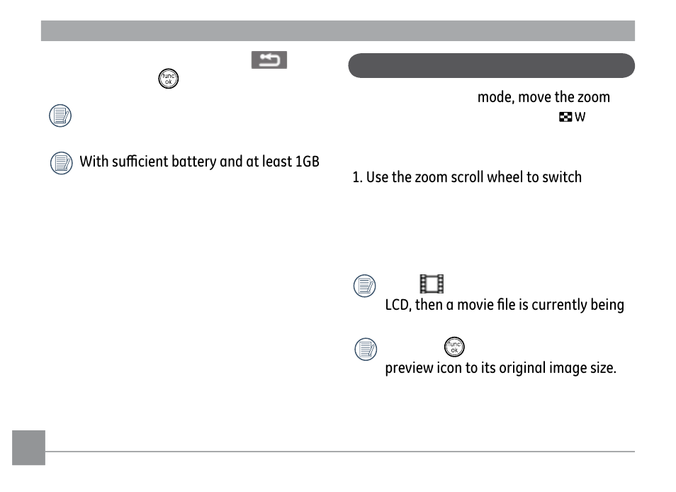 Thumbnail view | GE G2 User Manual | Page 54 / 106