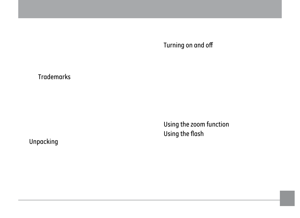 GE G2 User Manual | Page 7 / 106