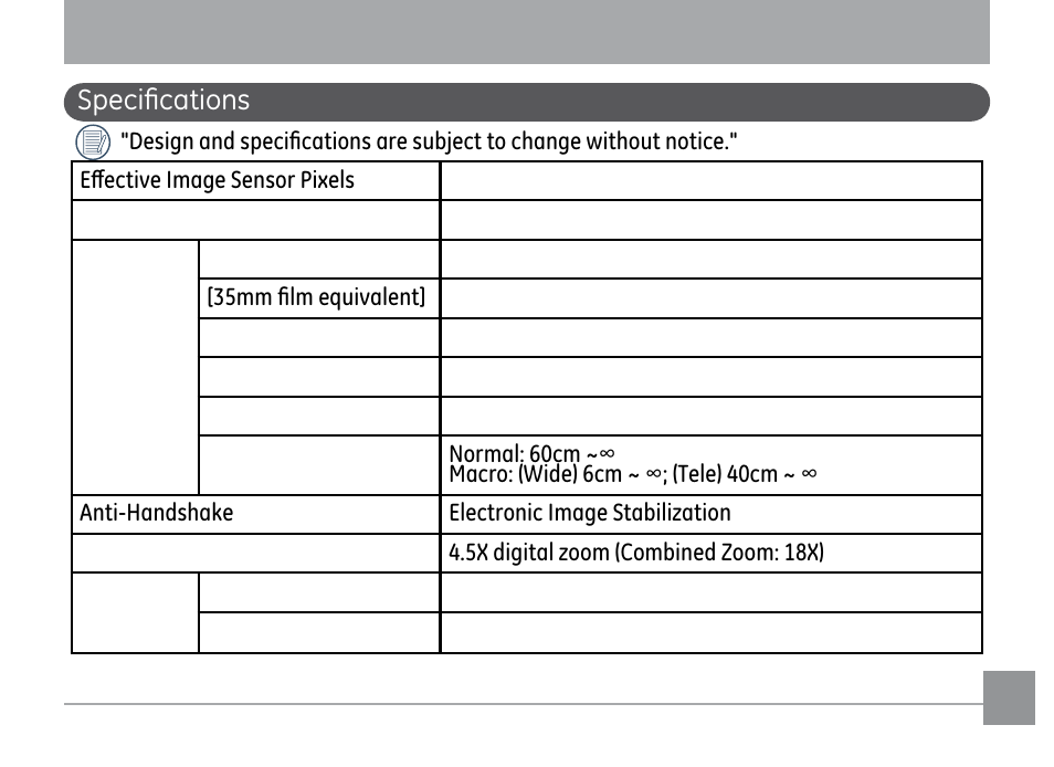 Appendices | GE G2 User Manual | Page 89 / 106