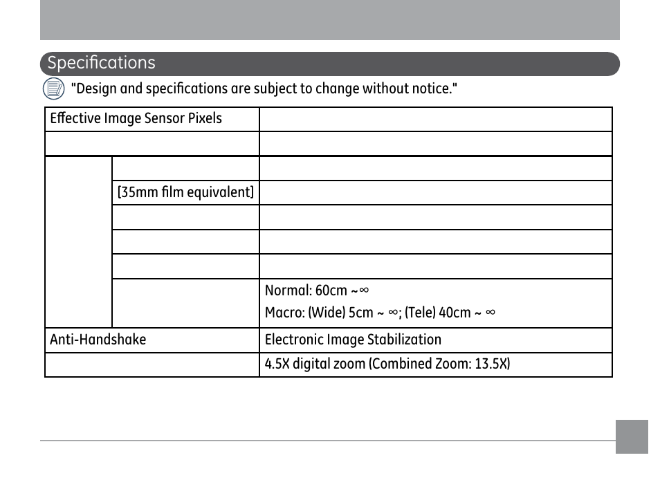 Appendices | GE G2 User Manual | Page 93 / 106