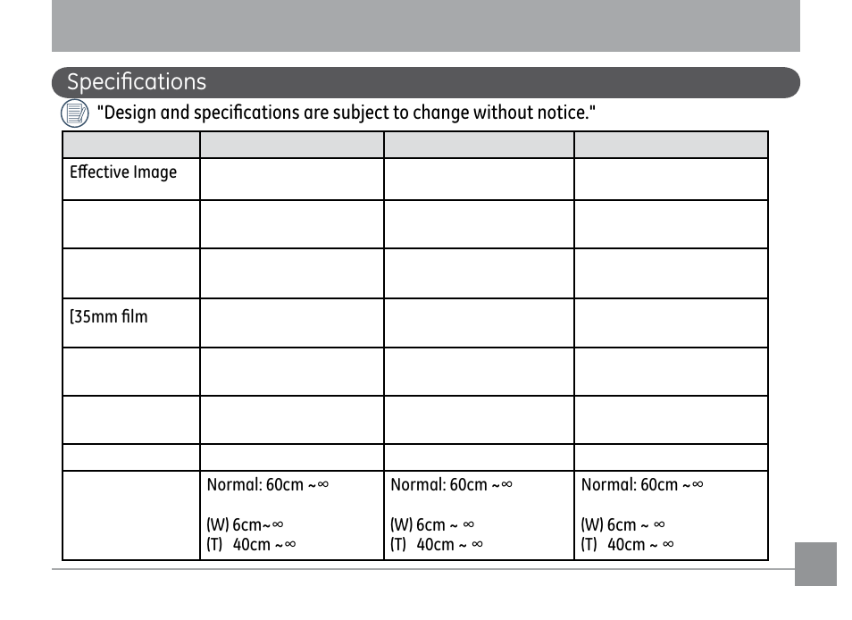 Appendices | GE G2 User Manual | Page 97 / 106