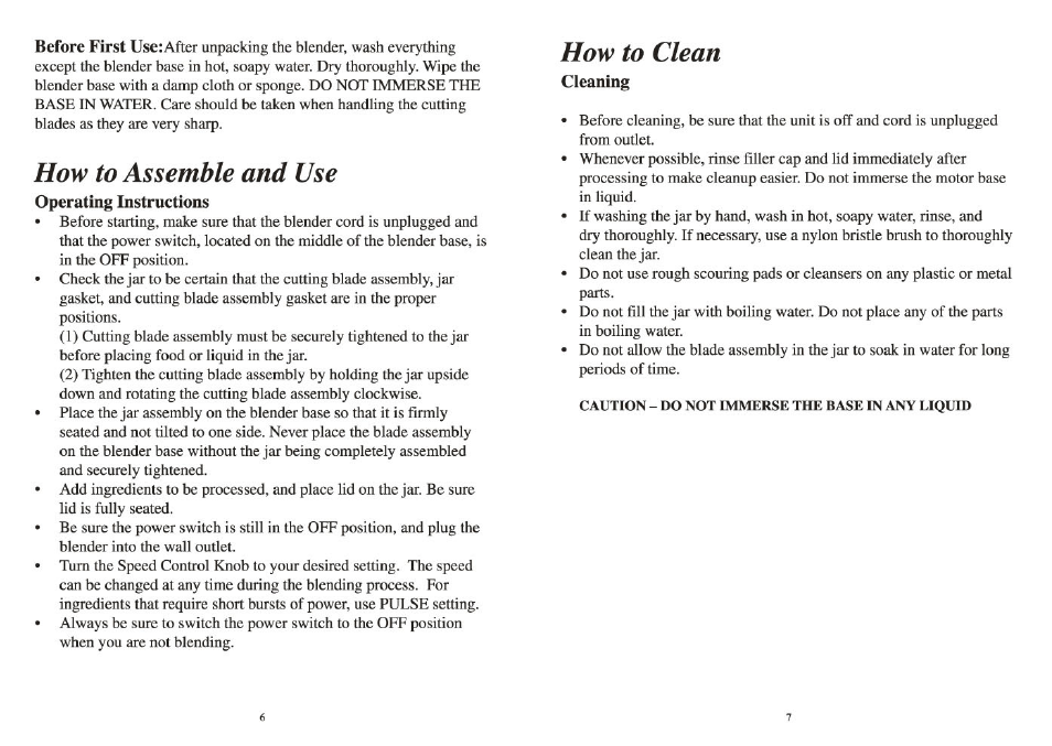 How to assemble and use, How to clean | GE 168942 User Manual | Page 4 / 6