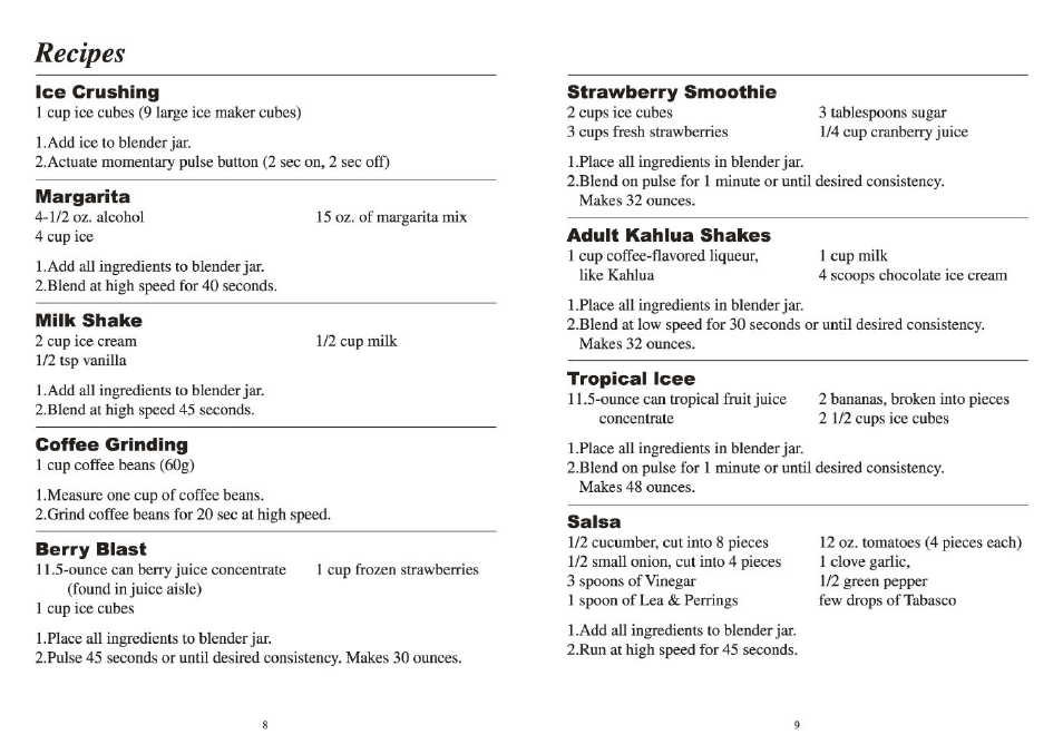 Recipes | GE 168942 User Manual | Page 5 / 6