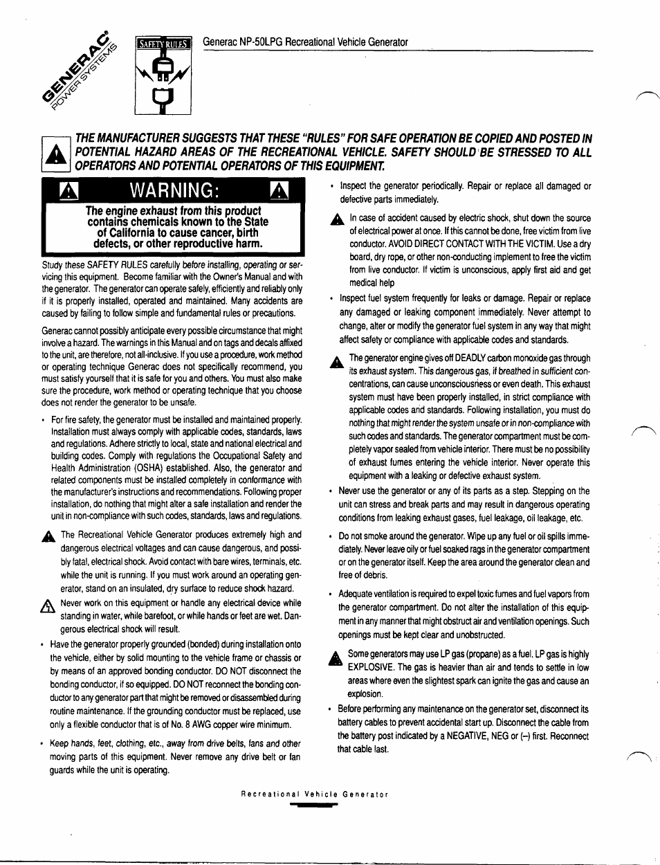 Warning | GE A-6451 User Manual | Page 2 / 32