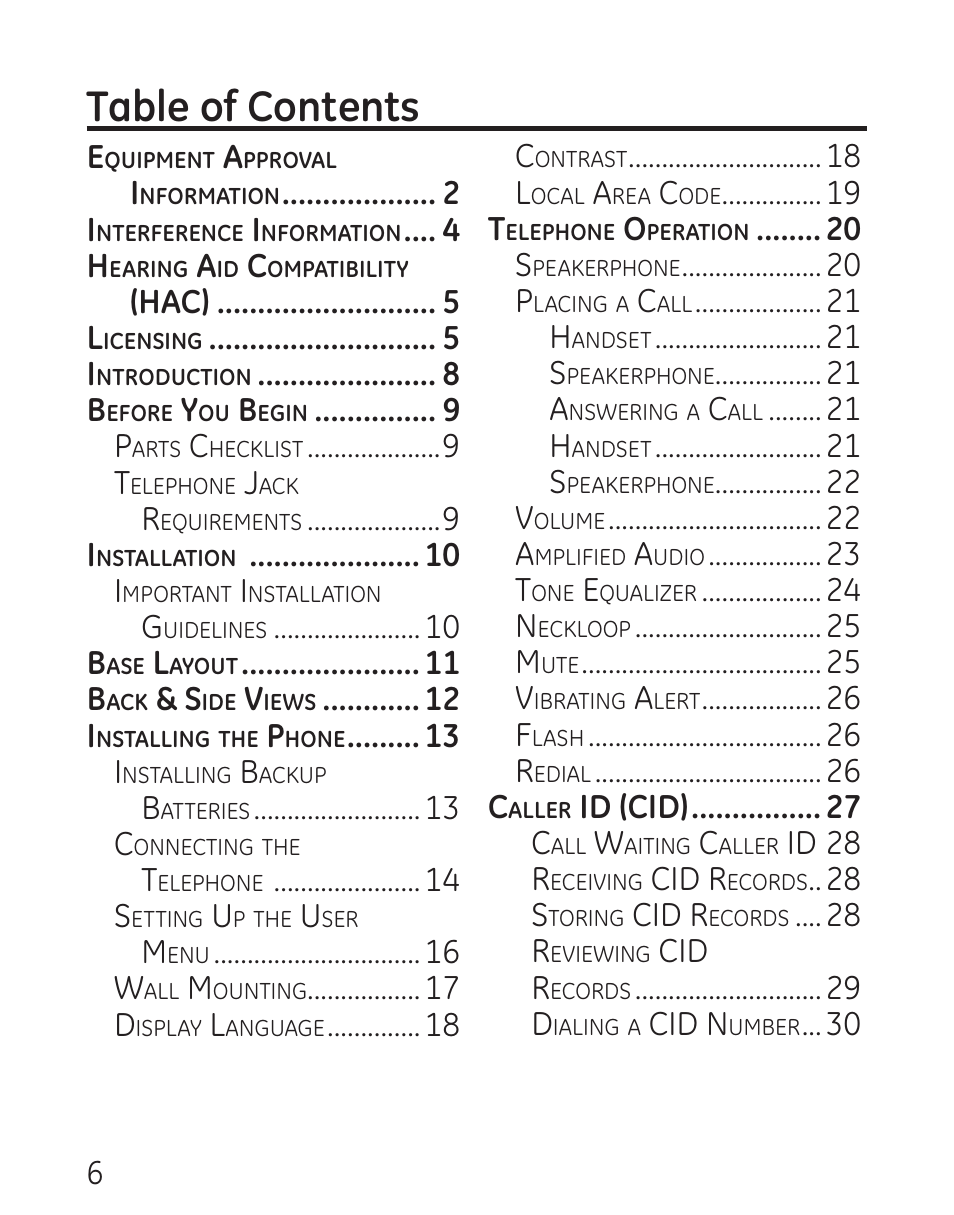 GE 9579 User Manual | Page 6 / 96