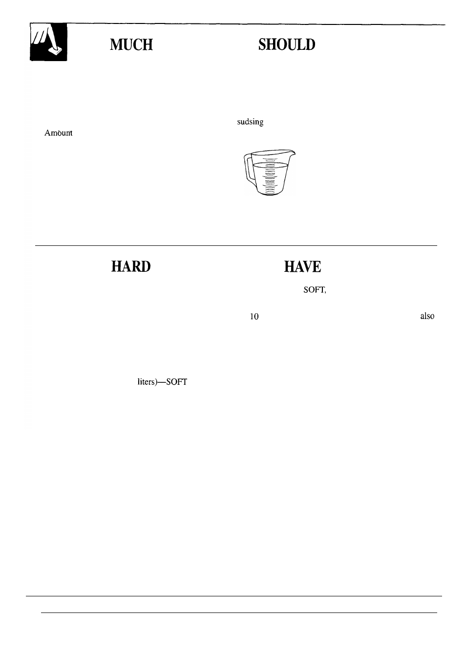 Preparation, Detergents and additives, O, 11 | Hard water, How detergent you use, Water—do you it | GE WSM2420S User Manual | Page 10 / 28