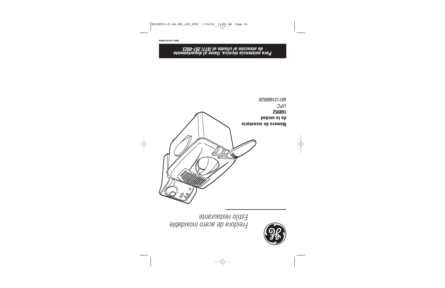 GE 168952 User Manual | Page 13 / 13