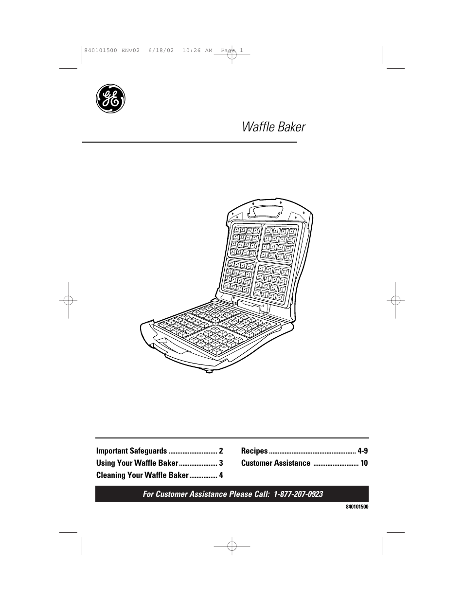 GE 840101500 User Manual | 20 pages