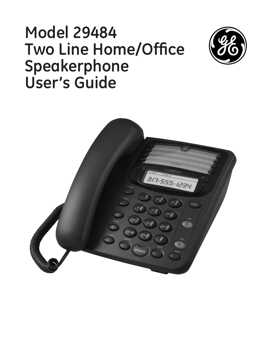 GE 29484 2-Line User Manual | 60 pages