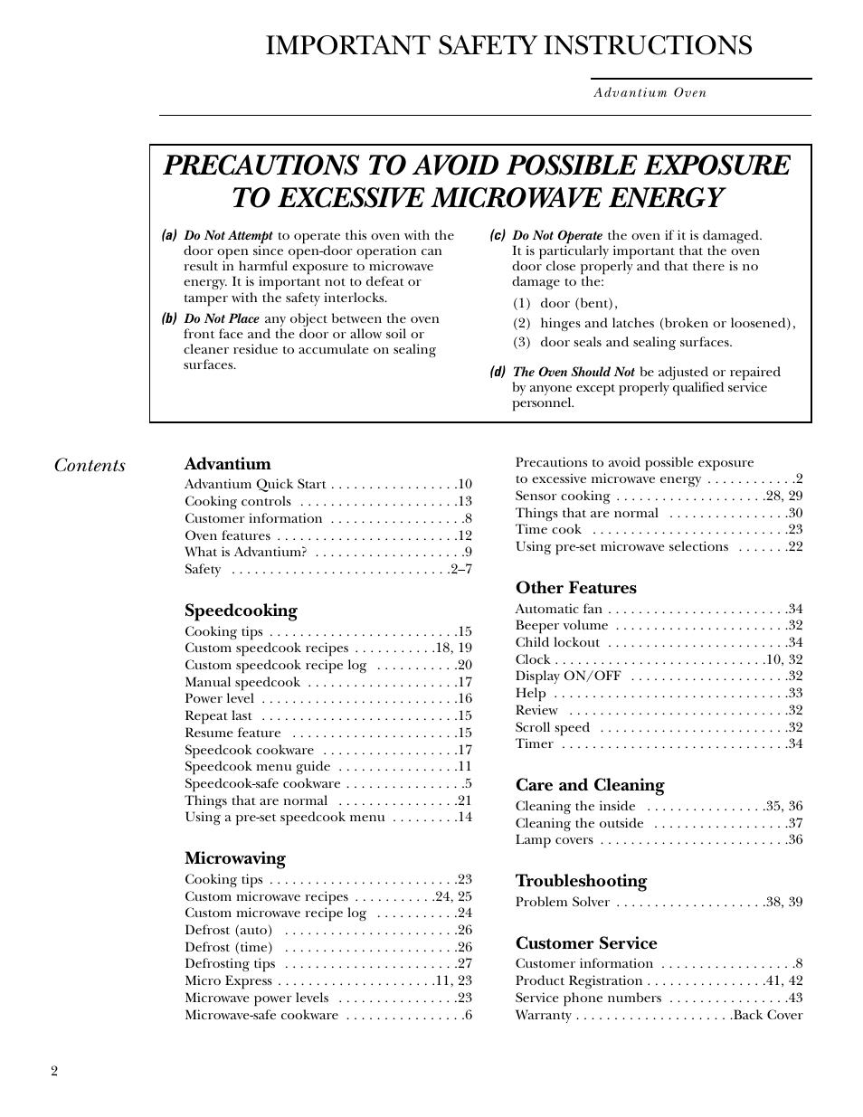 GE ZSC2000 User Manual | Page 2 / 44