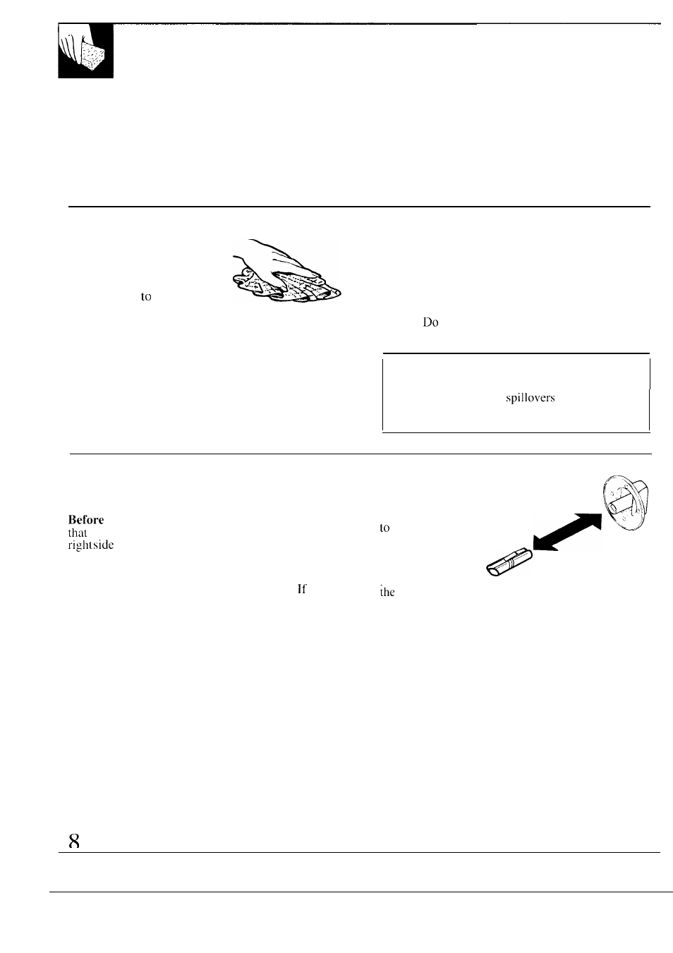 Care and, Cooktop glass, Control knobs | Care and cleaning | GE JGP331 User Manual | Page 8 / 12