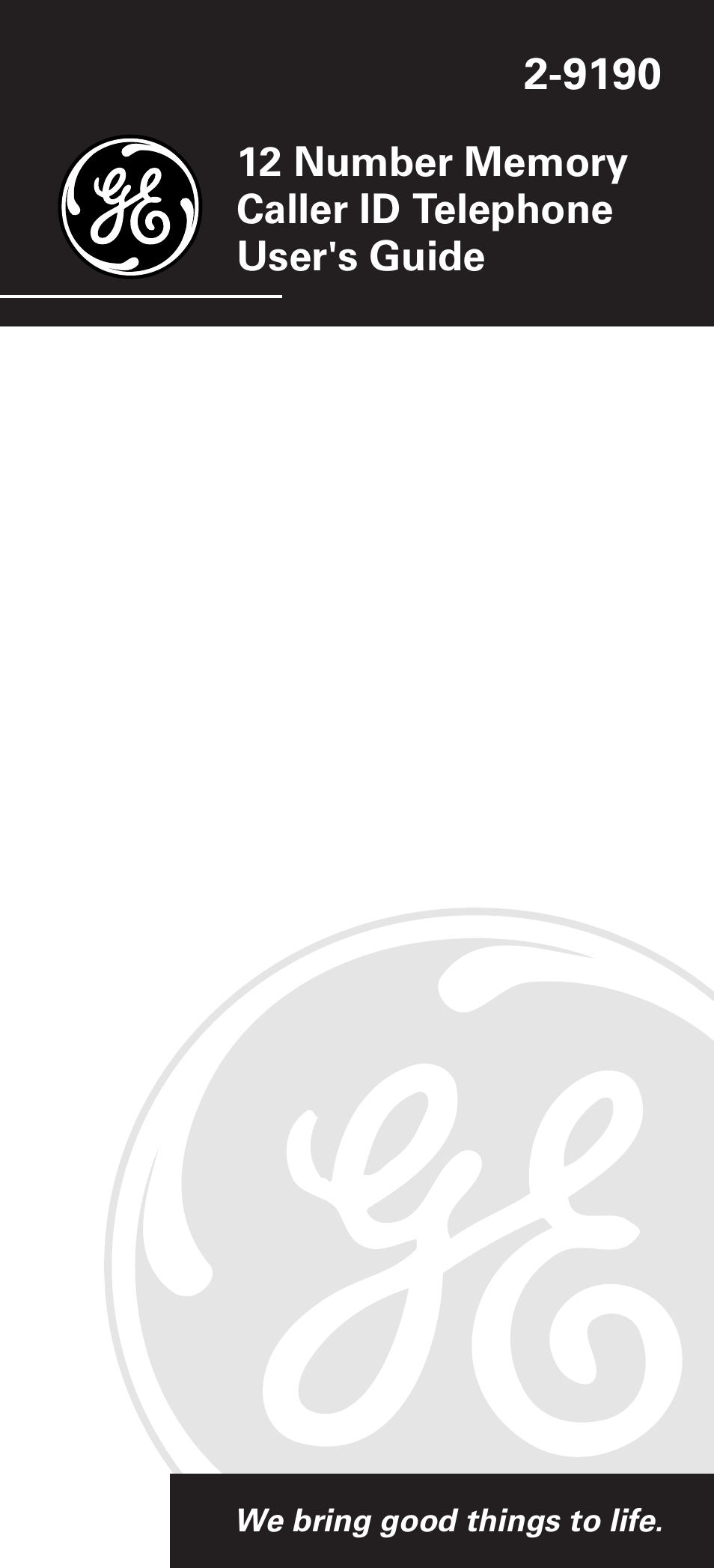 GE 15381860 User Manual | 24 pages
