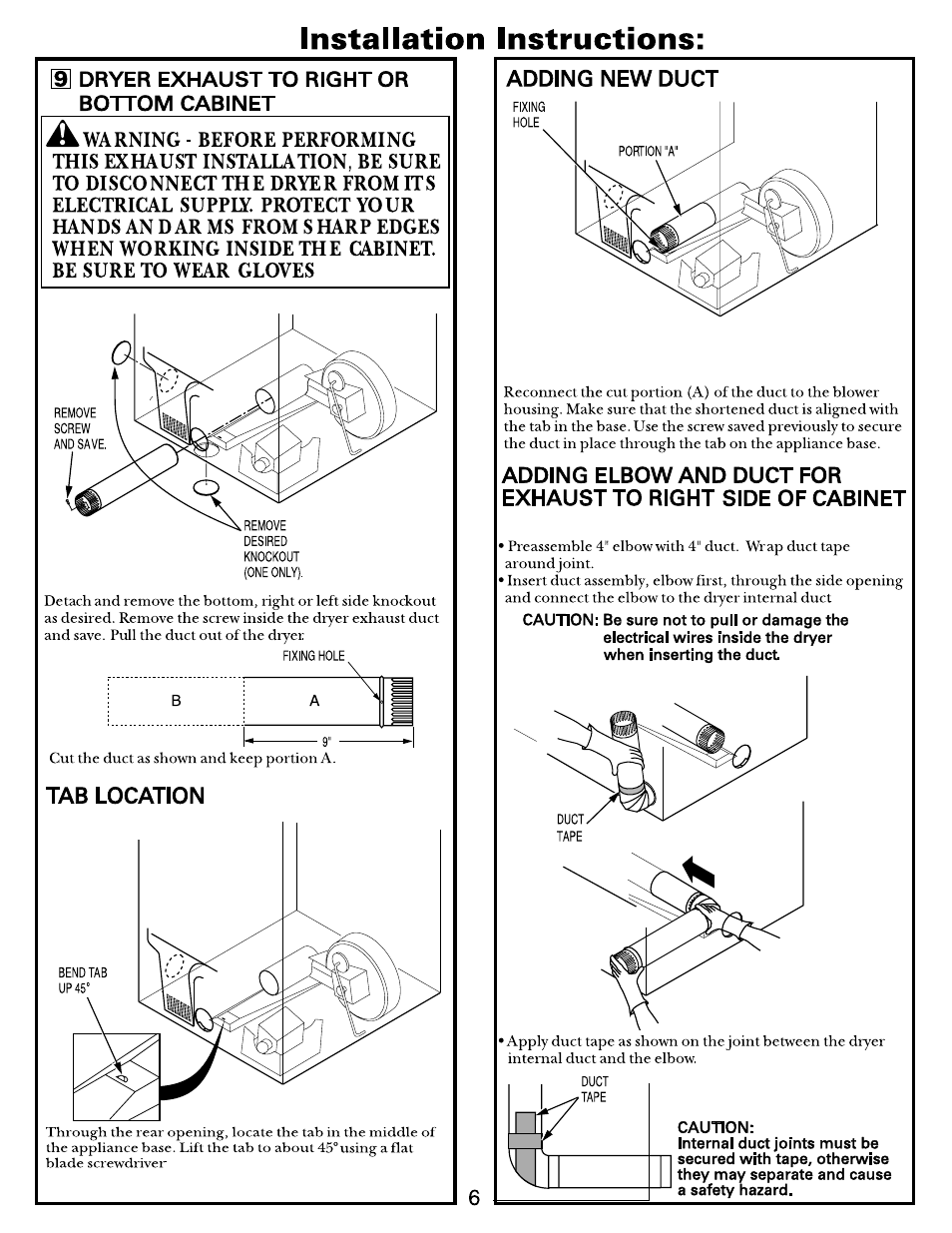 GE DLSR483EEWW User Manual | Page 6 / 8