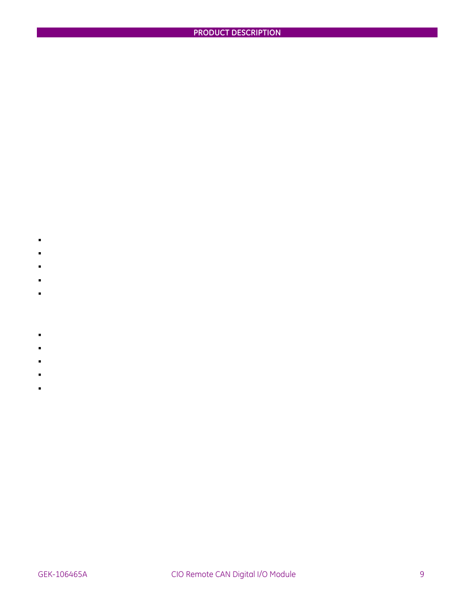 Product description | GE GEK-106465A User Manual | Page 10 / 43