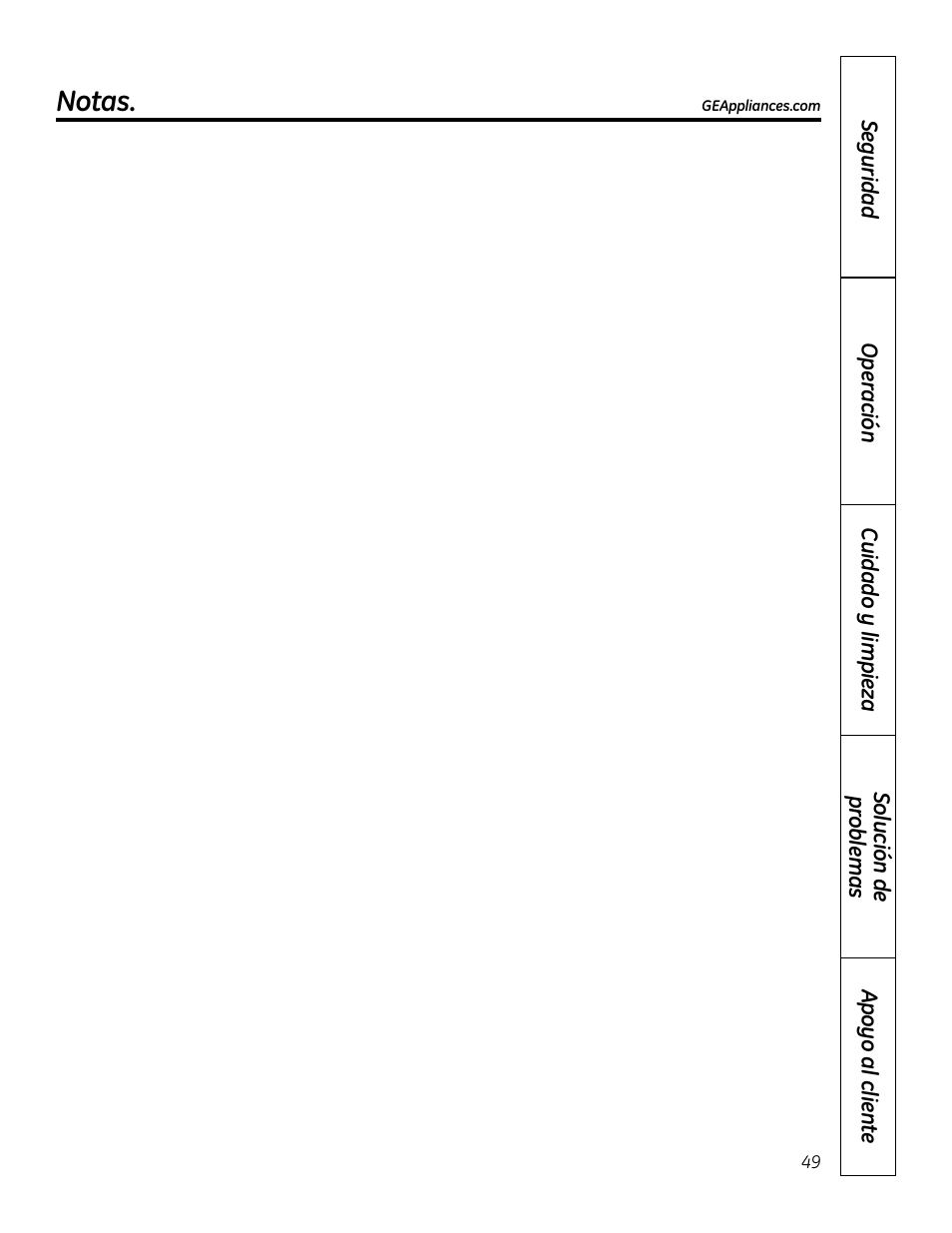 Notas | GE 49-80575-1 User Manual | Page 101 / 104