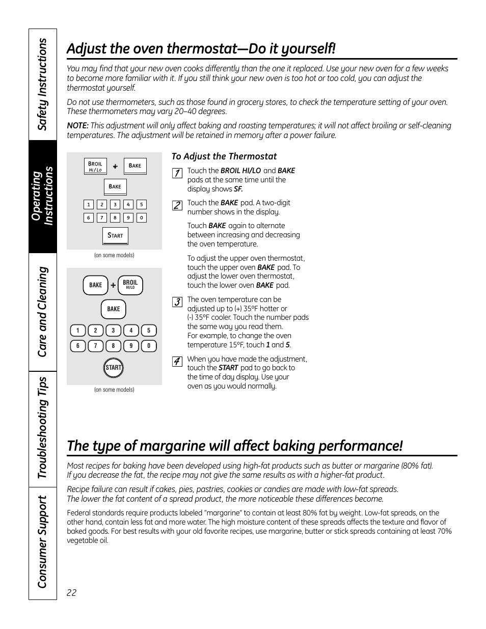 Adjust oven thermostat, Adjust the oven thermostat—do it yourself | GE 49-80575-1 User Manual | Page 22 / 104