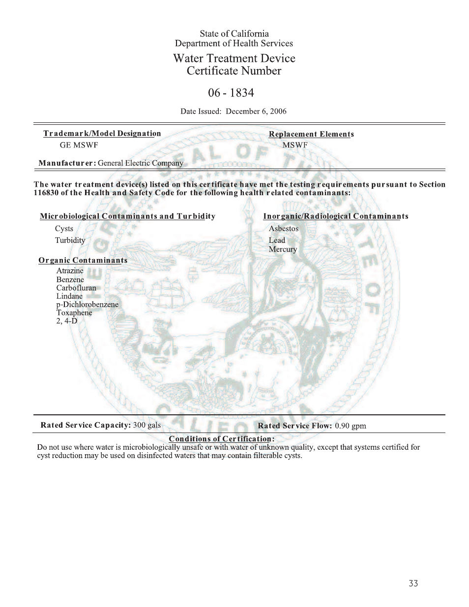 GE 200D8074P036 User Manual | Page 33 / 104