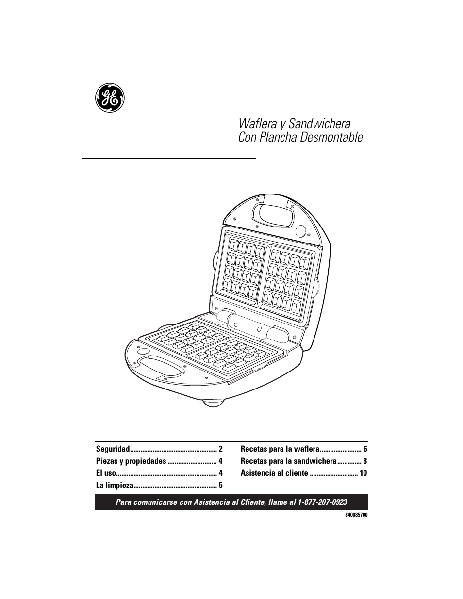 Waflera y sandwichera con plancha desmontable | GE 106582 User Manual | Page 11 / 20