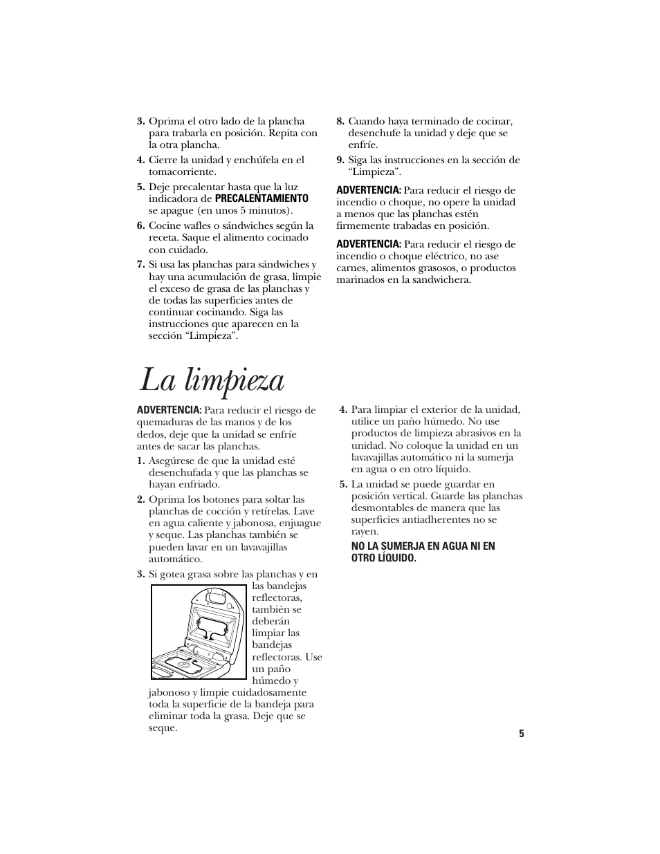 La limpieza | GE 106582 User Manual | Page 15 / 20