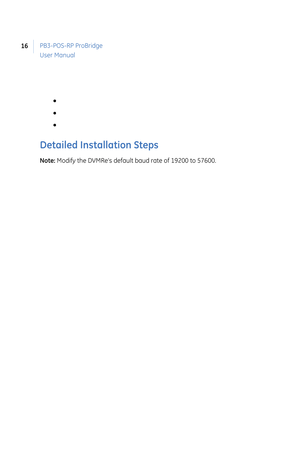 Etailed, Nstallation, Teps | Detailed installation steps | GE PB3-POS-RP User Manual | Page 16 / 48